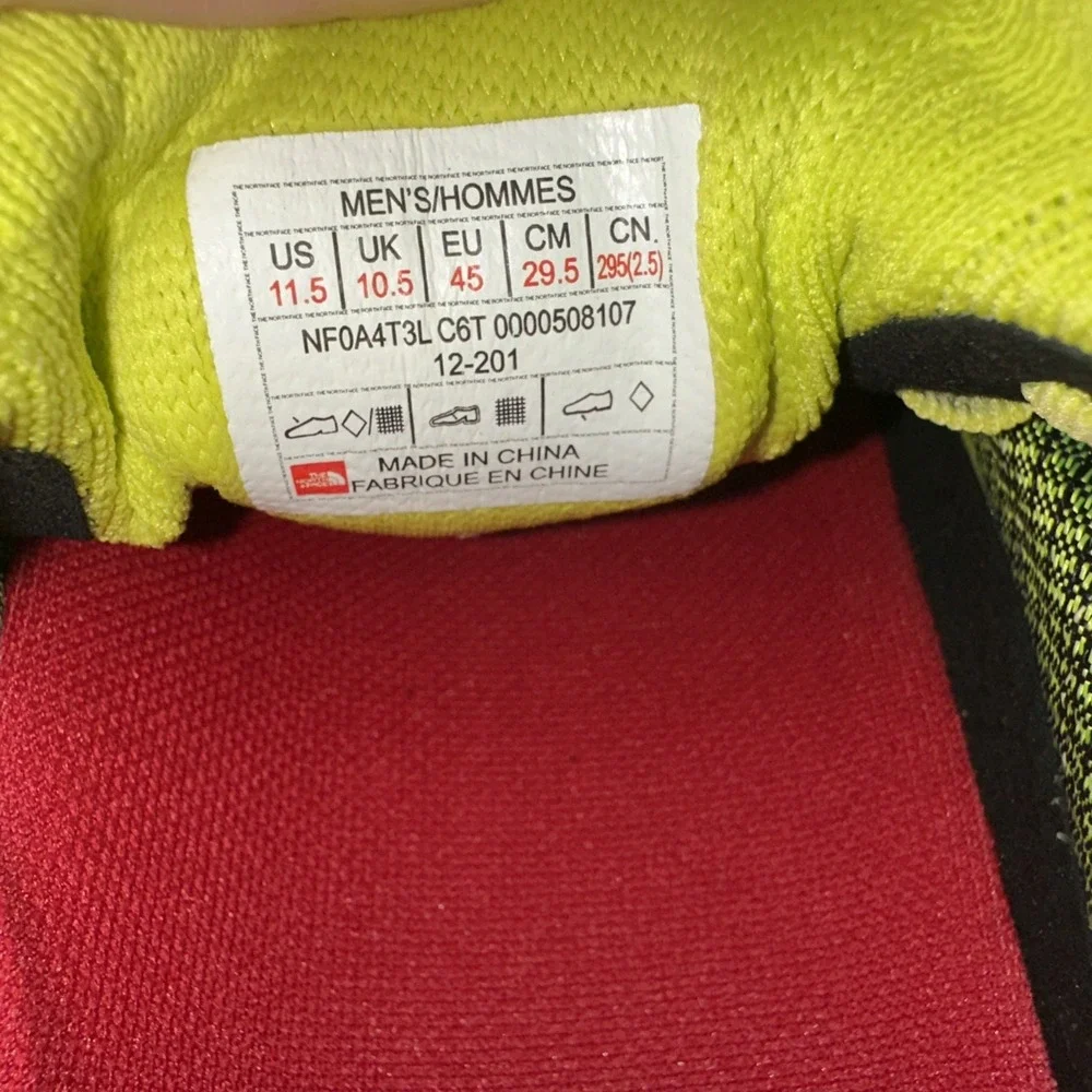 The North Face Men Size 11.5 Flight Vectiv Trail Running Shoes Bright Sulphur